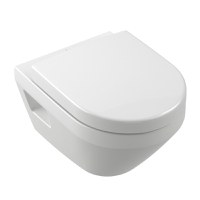 Set vas wc suspendat Villeroy & Boch Architectura Oval Compact TwistFlush [e3] si capac cu inchidere lenta si QuickRelease  alb alpin - 1