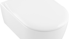 Set vas WC suspendat Villeroy & Boch Avento DirectFlush si capac slim cu inchidere lenta