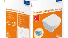 Set vas WC suspendat Villeroy & Boch O.Novo 49x36cm Directflush si capac cu Inchidere lenta