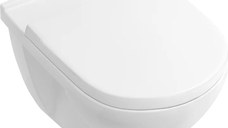 Set vas WC suspendat Villeroy & Boch O.Novo Ceramic Plus 56x36cm Directflush si capac cu Inchidere lenta si QuickRelease alb Alpin