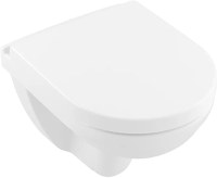 Set vas WC suspendat Villeroy & Boch O.Novo CeramicPlus 49x36cm Directflush si capac cu Inchidere lenta  alb Alpin - 1