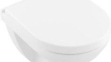 Set vas WC suspendat Villeroy & Boch O.Novo CeramicPlus 49x36cm Directflush si capac cu Inchidere lenta  alb Alpin