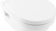 Set vas WC suspendat Villeroy & Boch Omnia Architectura DirectFlush CeramicPlus cu capac inchidere lenta  alb Alpin