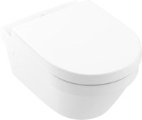 Set vas WC suspendat Villeroy & Boch Omnia Architectura DirectFlush CeramicPlus prinderi ascunse cu capac inchidere lenta alb Alpin - 1