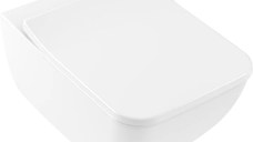 Set vas WC suspendat Villeroy & Boch Venticello CeramicPlus DirectFlush cu capac slim inchidere lenta  alb Alpin