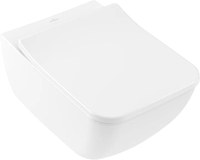 Set vas WC suspendat Villeroy & Boch Venticello CeramicPlus DirectFlush cu capac slim inchidere lenta  alb Alpin - 1