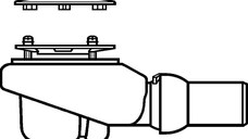 Sifon cadita de dus Villeroy & Boch Tempoplex Plus Compact 90  capac crom mat