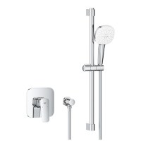 Sistem de dus incastrat Grohe Cubeo Tempesta 110 cu bara  necesita corp ingropat  crom - 1