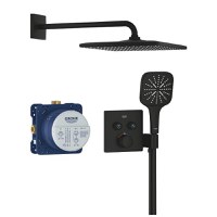 Sistem de dus incastrat Grohe Grohtherm SmartControl Rainshower Mono 310 Cube  phantom black - 1