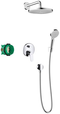 Sistem de dus incastrat Hansgrohe Crometta S 240 cu 2 consumatori  crom - 1