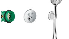Sistem de dus incastrat termostatat Hansgrohe Raindance S 240 ShowerSelect S cu 2 consumatori  crom