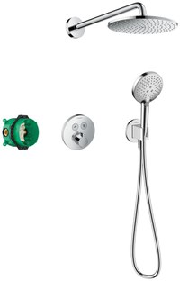 Sistem de dus incastrat termostatat Hansgrohe Raindance S 240 ShowerSelect S cu 2 consumatori  crom - 1