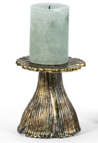 Suport lumanari Deko Senso Organic  Ø13x13cm  metal  patina verzuie - 1