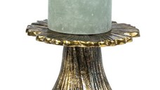 Suport lumanari Deko Senso Organic  Ø13x13cm  metal  patina verzuie