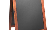 Tabla de scris pentru afisaj stradal Securit Duplo 125x69x56.5cm cu rama lemn pin  mahon