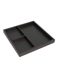 Tabla de scris Securit tip tava cu 3 partitii  40x40x4cm  maro inchis - 1