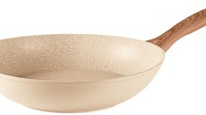 Tigaie tip WOK Sambonet Rock & Rose 28cm  3.5 litri  inductie  roz