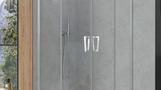 Usa culisanta cu parte fixa Ronal (SanSwiss) Cadura CAE2G 90cm orientare stanga  sticla AquaPerle 6mm