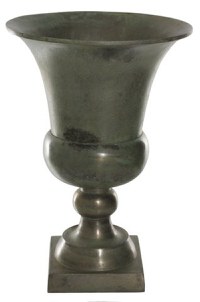 Vas decorativ Deko Senso cupa d 24.5cm  h 36cm  metal antichizat - verde - 1