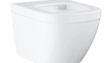 Vas wc suspendat Grohe Euro Ceramic Rimless Compact 37.4x49cm  fixare ascunsa  alb