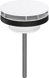 Ventil fix Hansgrohe pentru lavoare fara preaplin  alb mat - 1