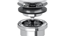 Ventil fix Villeroy & Boch pentru lavoare fara preaplin cu capac ceramic alb