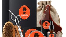 Pachet ingrijire barba, set cadou, 7 piese, Orange Edition, Envisha