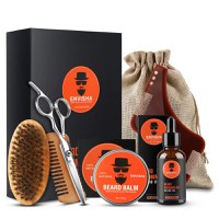 Pachet ingrijire barba, set cadou, 7 piese, Orange Edition, Envisha - 1