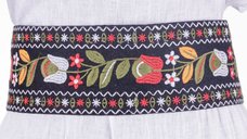 Brau traditional romanesc cu broderie florala vibranta