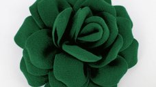 Brosa Verde Floare cu Clips si Ac - Diametru 20 cm