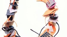 Colier handmade din piele naturala, multicolor si reglabil