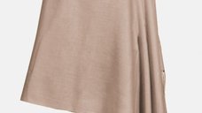 Esarfa bej inchis din cashmere subtire dreptunghiulara