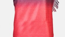 Esarfa din cashmere degrade in nuante de bordo
