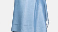 Esarfa dreptunghiulara din cashmere subtire, albastru deschis
