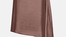 Esarfa dreptunghiulara roz inchis taupe, din material tip cashmere