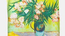 Esarfa patrata cu design floral inspirat de Van Gogh