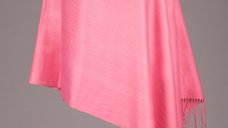 Esarfa roz din cashmere subtire, dreptunghiulara