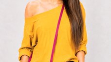 Geanta crossbody din piele naturala fuchsia cu flori colorate, handmade