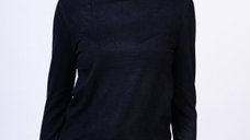 Helanca pulover cu guler inalt, neagra