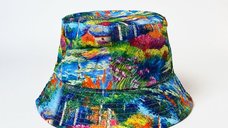 Palarie Bucket Unisex cu Doua Fete - Design Inspirat de Peisaje Campenesti