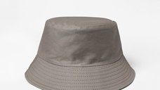 Palarie bucket unisex reversibila gri-negru din bumbac