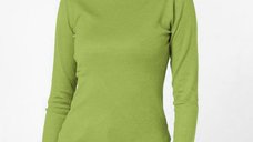 Pulover cu guler inalt, verde oliv