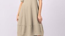 Rochie Bej Lalea Cambrata din Vascoza Elastica