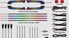 Kit Lumini Ambientale RGB pentru Toyota Land Cruiser Prado 2014-2023, 22 Piese cu Control Bluetooth