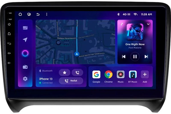 Navigatie Auto MOSS M2 Audi TT 8J 2006-2014 4+64GB 9" IPS Octa-core 1.6Ghz, Android 4G Bluetooth 5.1 DSP