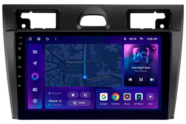 Navigatie Auto MOSS M2 Ford Fiesta 5 2002-2008 4+32GB 9" IPS Octa-core 1.6Ghz, Android 4G Bluetooth 5.1 DSP