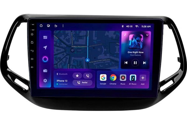 Navigatie Auto MOSS M2 Jeep Compass 2 2016-2018 4+64GB 10" IPS Octa-core 1.6Ghz, Android 4G Bluetooth 5.1 DSP
