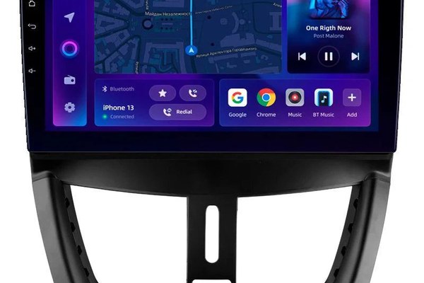 Navigatie Auto MOSS M2 Peugeot 207 2006-2015 4+64GB 9" IPS Octa-core 1.6Ghz, Android 4G Bluetooth 5.1 DSP