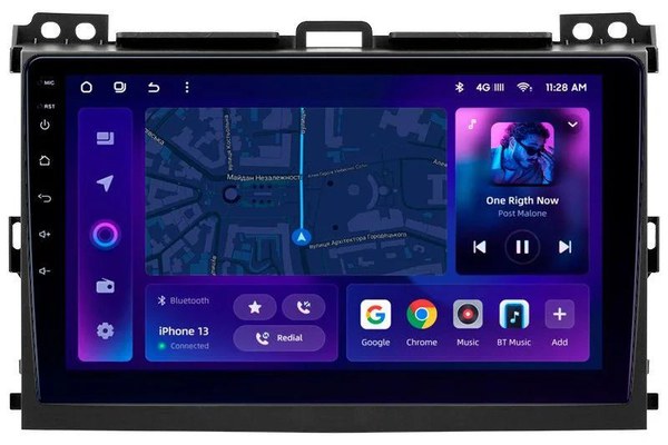 Navigatie Auto MOSS M2 Toyota Land Cruiser Prado J120 2002-2009 4+32GB 9" IPS Octa-core 1.6Ghz, Android 4G Bluetooth 5.1 DSP
