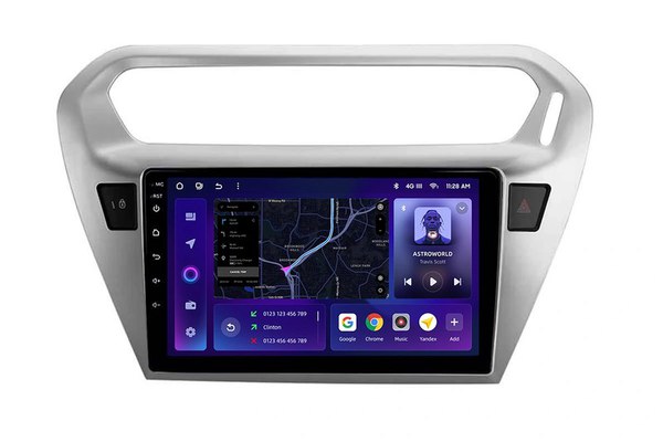 Navigatie Auto MOSS M3 Peugeot 301 2012-2016 4+32GB 9" QLED Octa-core 2Ghz, Android 4G Bluetooth 5.1 DSP
